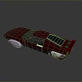 Red Futuristic Sports Car With Sleek Aerodynamic Body And Concept Design