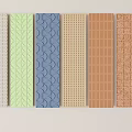 Decorative Wall Panels with Various Colors and Different Textures for Interior Design 3d model