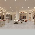 Modern Clothing Store Interior With Marble Decor Sofa Seating And Fashion Display Racks