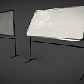 Office Furniture Mobile Whiteboard Stand With Double Writing Surfaces And Sturdy Metal Frame