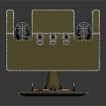 Tactical Military Weapon With Multiple Barrels Metal Base And Mounted Stand