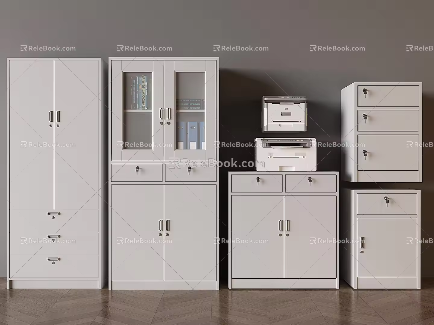File Cabinet File Cabinet Floor Office Cabinet Storage Cabinet File Box Printer 3d model