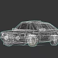 Vintage Yellow Hatchback Car With Classic Design And Black Body Details