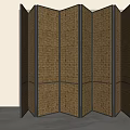 New Chinese-style screen partition 3d model