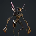 Game Movie Character Sci Fi Fantasy Creature Design Multiple Angles With Wings And Limbs