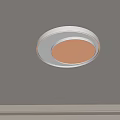 Modern Round White Ceiling Light with Bright Illumination and Circular Design 3d model