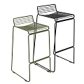 Modern Metal Bar Stools With Black And Green Wire Frame Design