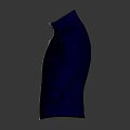 Blue Stand Collar Jacket With White Zipper And Modern Sleek Design 3d model