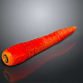Vibrant Fresh Orange Carrot on Gray Background with Reflection Effect
