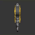 Industrial Yellow Crane Hook with Black Stripes for Heavy Duty Lifting Applications