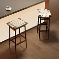 Stylish Woven Seat Bar Stools With Solid Wood Frame For Modern Home Kitchen Counter