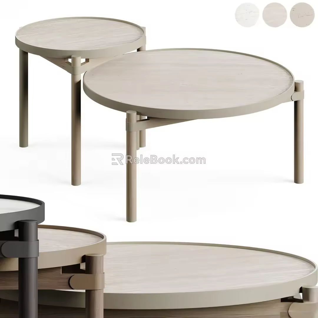 Quiet Tea Table Tea Table Combination Tea Table 3d model