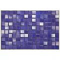 Modern Blue And Silver Mosaic Tile Wall Decor For Home Interiors 3d model