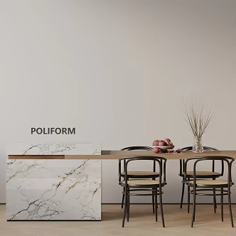 Modern table combination 3d model