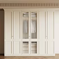 Luxury Modern Wardrobe Design With Glass Doors And White Cabinet Panels