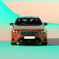 Stylish Orange Sports Sedan With Black Alloy Wheels And Sleek Front Grille