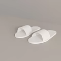 White Minimalist Open Toe Slippers With Simple Design On Light Gray Background For Daily Use