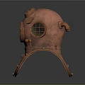 Vintage Copper Diving Helmet With Classic Design For Home Decor Use
