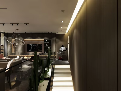 Elegant Luxury Kitchen Showroom With Modern Interior And High End Cabinet Displays 3d model