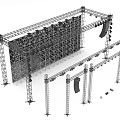 Commercial Stage Truss System Equipment with Metal Frame and Lighting Installation Parts