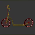 Modern Sleek Design Bicycle With Large Reflective Wheels And Minimalist Dark Frame