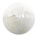 White Marble Spherical Component With Textured Surface And Glossy Finish For Decorative Applications 3d model