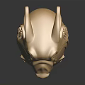 Shiny Gold Wolf Head Shaped Metallic Accessory For Fashion Clothing Decoration