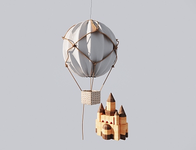 hot air balloon 3d model