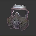 Fire Protection Equipment Green Gas Mask With Transparent Face Shield And Dual Filter Canisters
