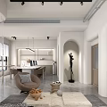 Modern Public Office Space With Open Layout Office Desks Sofa And Decorative Lighting