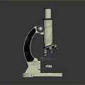 Industrial Microscope With Metal Frame Adjustable Knobs And Laboratory Base