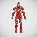 Iron Man Game And Movie Character With Red And Gold Armor Helmet Design 3d model