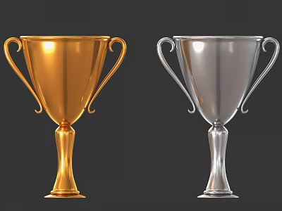 Trophy Silver Cup Medal Gold Cup Silver Cup Bronze Cup Grammy Award Golden Horse Award Flying Award Oz 3d model