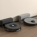Smart Robot Vacuums With Charging Docks For Efficient Home Floor Cleaning 3d model