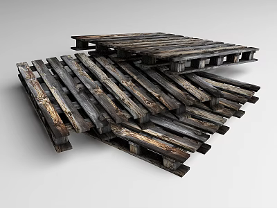 Industrial LOFT Card Board Pallet Wooden Pallet 3d model