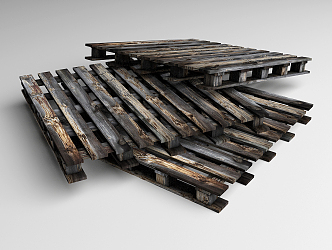 Industrial LOFT Card Board Pallet Wooden Pallet 3d model