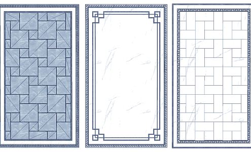 New Chinese Style Tile Patchwork Tile 3d model