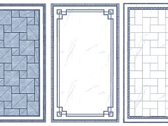 New Chinese Style Tile Patchwork Tile 3d model