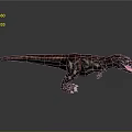 Tyrannosaurus Rex Dinosaur Model With Detailed Skin Texture And Red Brown Color On Gray Background