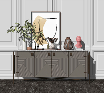 Modern Entrance Cabinet 3d model