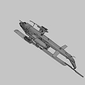 Military Attack Helicopter with Rotor Weapon Mounts Gray Number 16 Cockpit for Combat Operations
