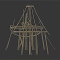 Abstract Metal Art Installation With Cone Shaped Frames And Geometric Design 3d model