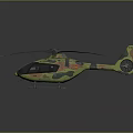 Green And Orange Camouflage Helicopter Model Featuring Rotor Blades And Detailed Body Design