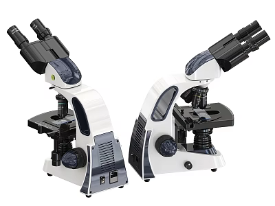 Professional Industrial Binocular Microscopes with Adjustable Stages Focus Knobs for Laboratory Use 3d model