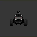 Black Off Road Car With Large Tires And Roof Lights For Rugged Terrain
