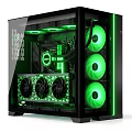 RGB Gaming PC Case With Transparent Side Panel And Colorful LED Cooling Fans
