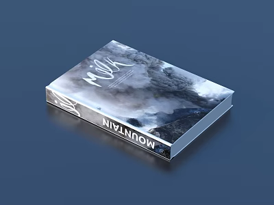 Mountain Themed Book Cover Design With Natural Landscape Images And Artistic Elements 3d model