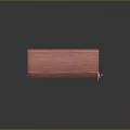 Red Stall Structure With Red Countertop And Slatted Panel White Frame