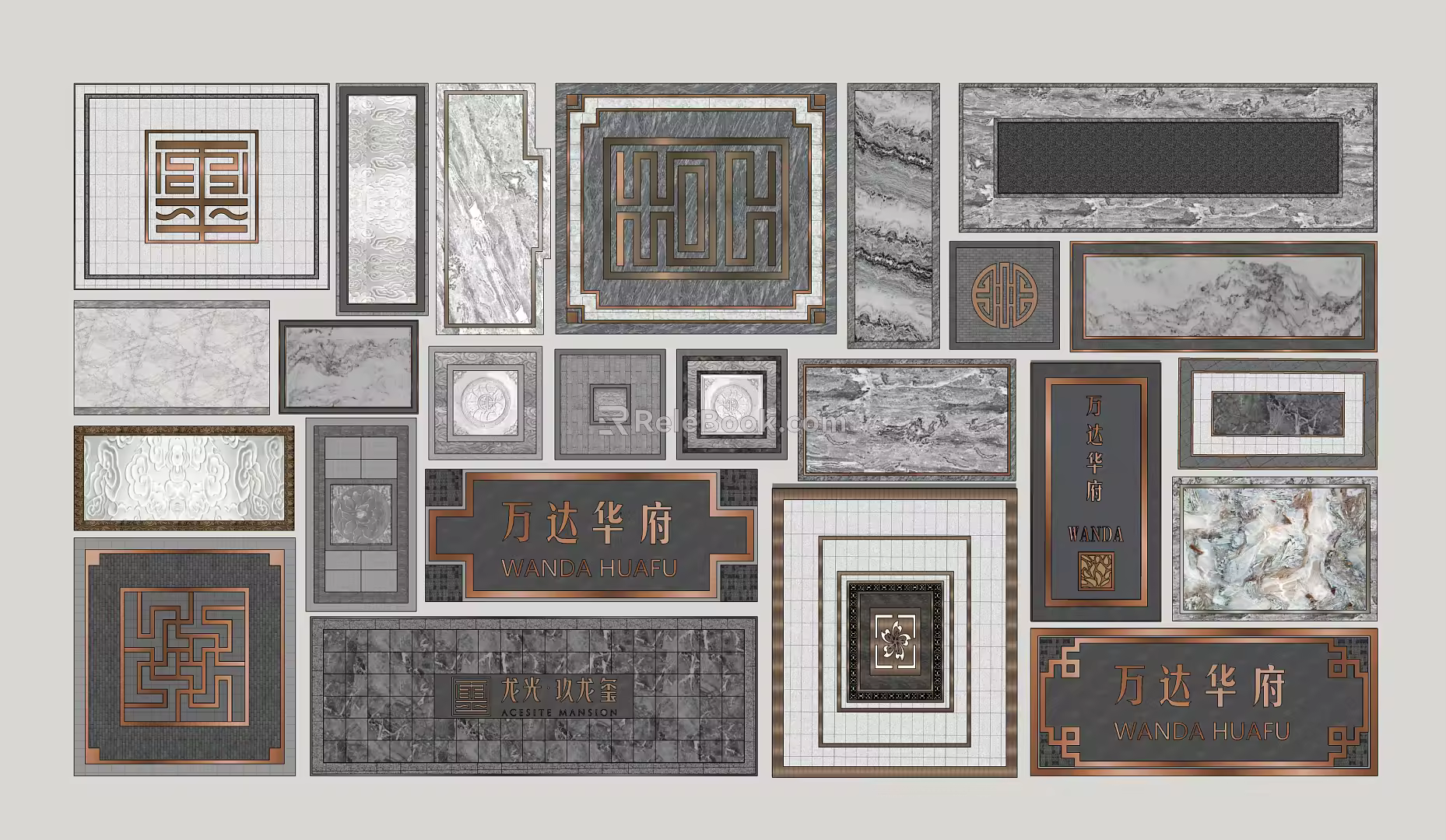 Paving sketch paving pattern 3d model