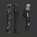 Three Characters In Tactical Gear With Different Uniforms And Helmets Standing Together